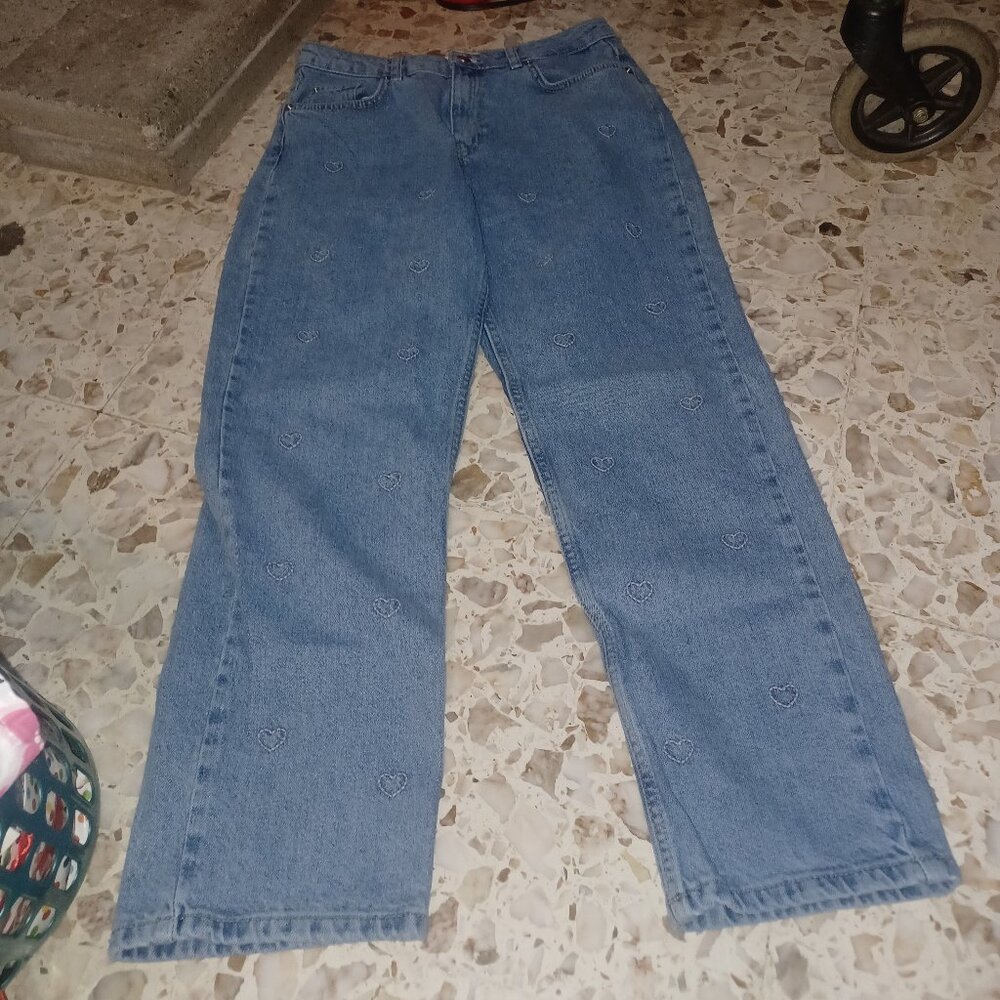 Harper Heritage Women's Blue Jeans SZ 27" Hearts